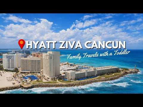 The Hyatt Ziva Cancun pool from our tour